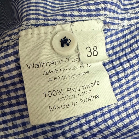 Wallman Austrian Embroidered Gingham Floral Shirt - Picture 14 of 16